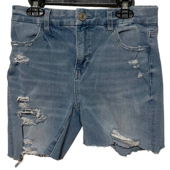 American Eagle Curvy Hi Rise Jegging Light Wash Cut‎ Offs - Picture 1 of 9